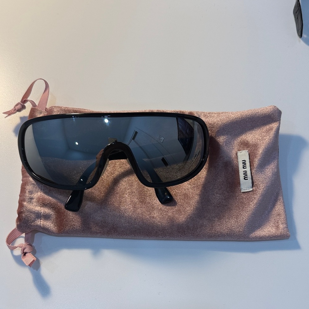 Mirrored Miu Miu Black Sunglasses
